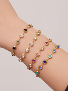 Sitara Bezel Bracelet — Crystal