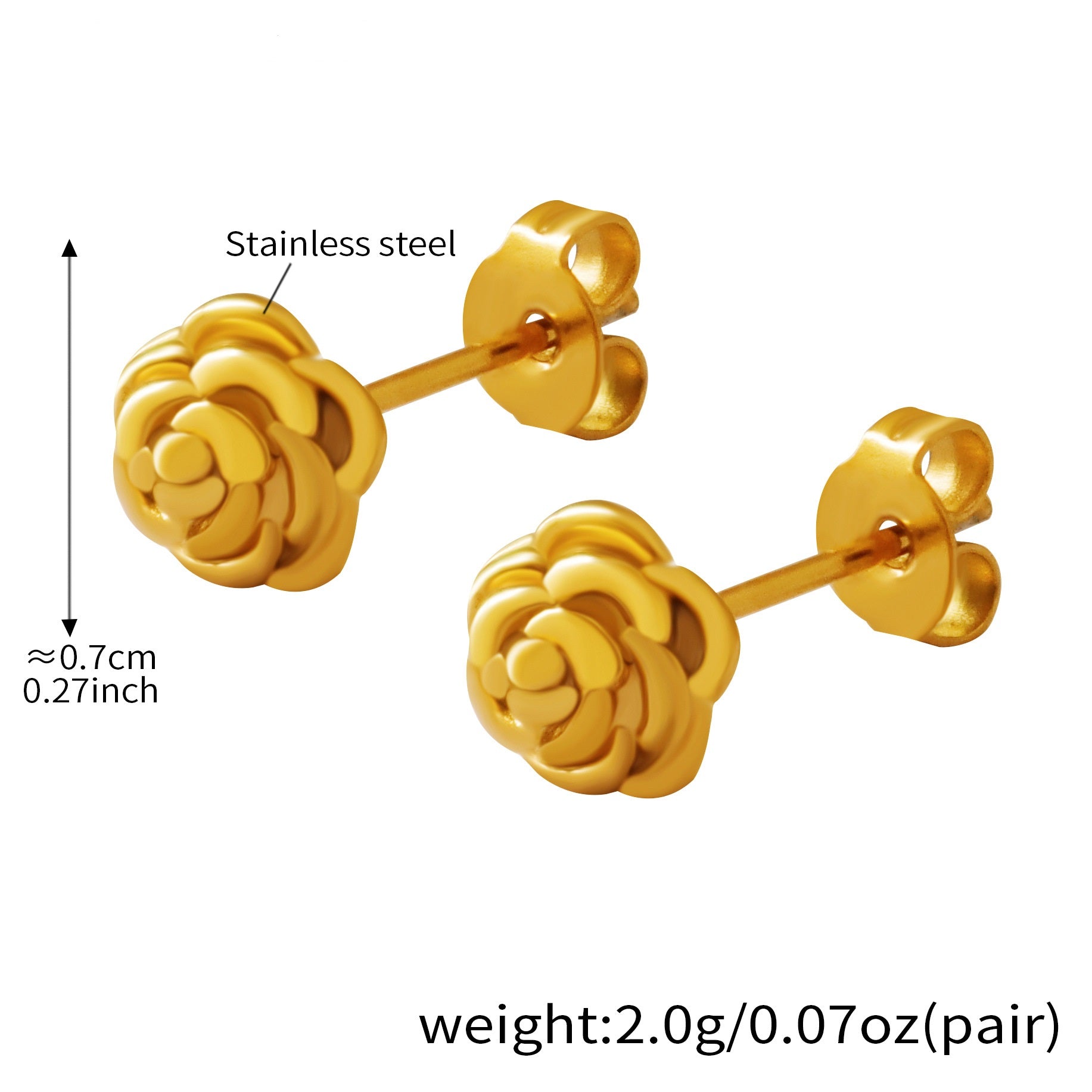 Warda Rose Studs
