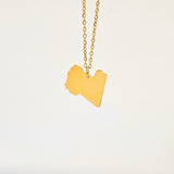 Country Map Necklace
