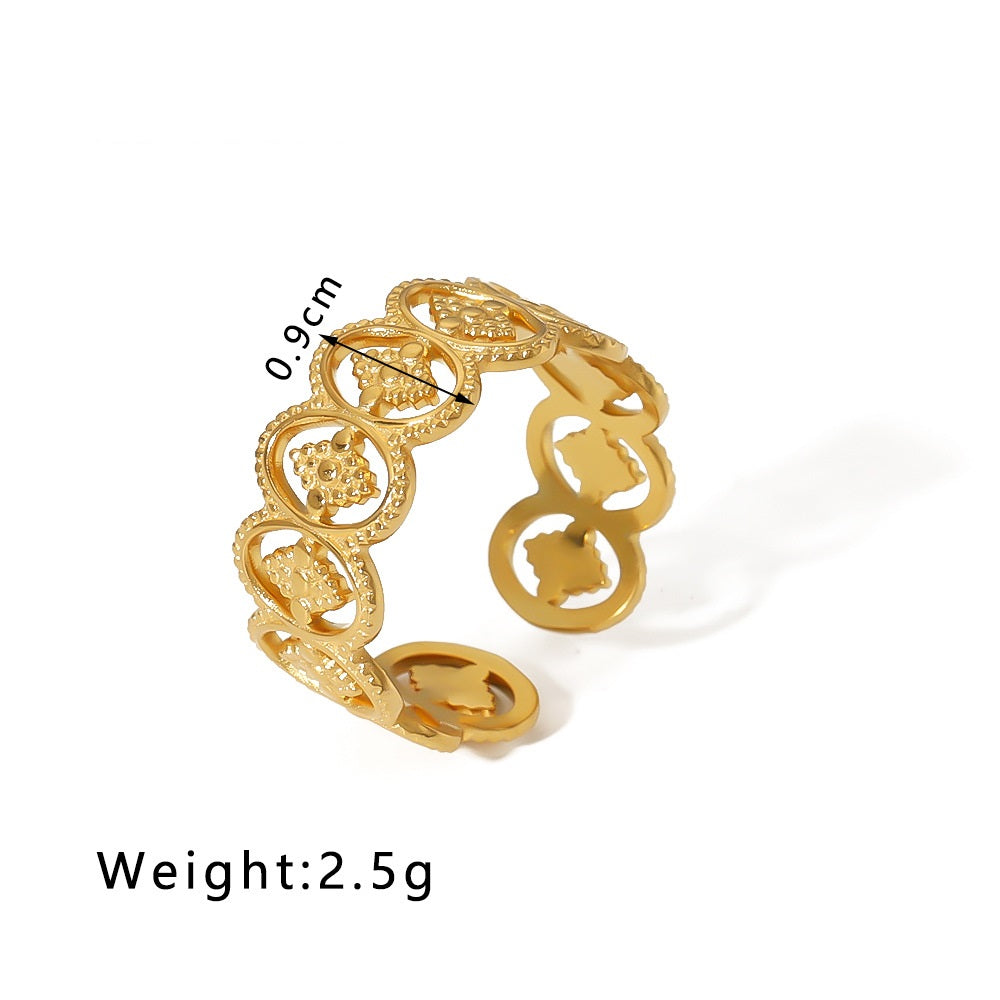 Zanjeer Adjustable Dainty Link Ring