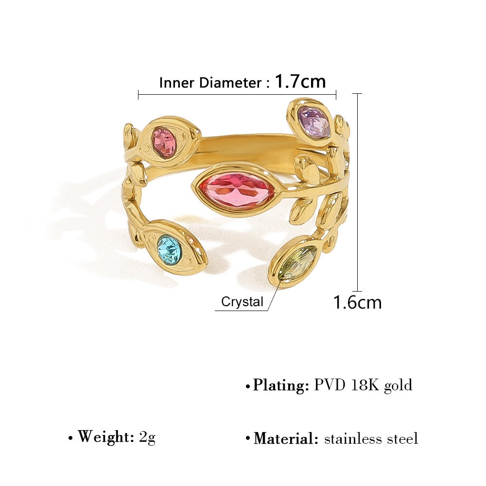 Mela Adjustable Gemstone Ring