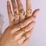Mela Adjustable Gemstone Ring