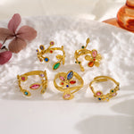 Mela Adjustable Gemstone Ring