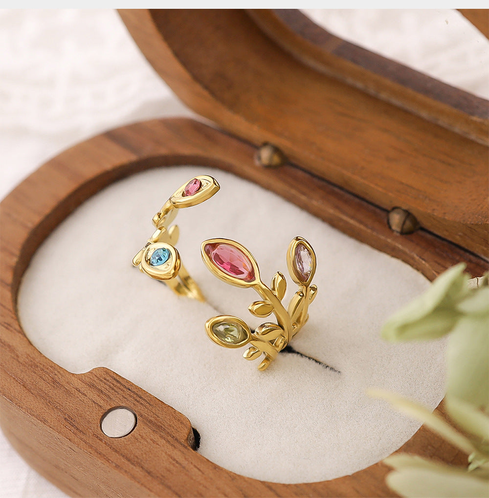 Mela Adjustable Gemstone Ring