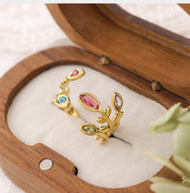 Mela Adjustable Gemstone Ring