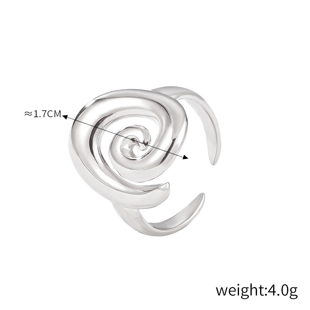 Bhanwar Spiral Ring — Silver