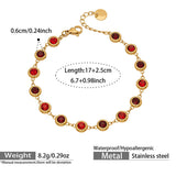 Sitara Bezel Bracelet — Yaqut Red