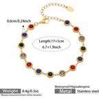Sitara Bezel Bracelet — Jewel Tones
