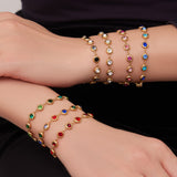 Sitara Bezel Bracelet — Jewel Tones