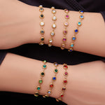 Sitara Bezel Bracelet — Jewel Tones