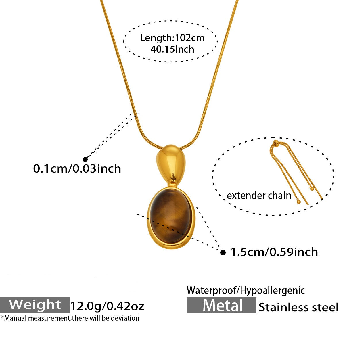 Qahwa Tiger's Eye Pendant
