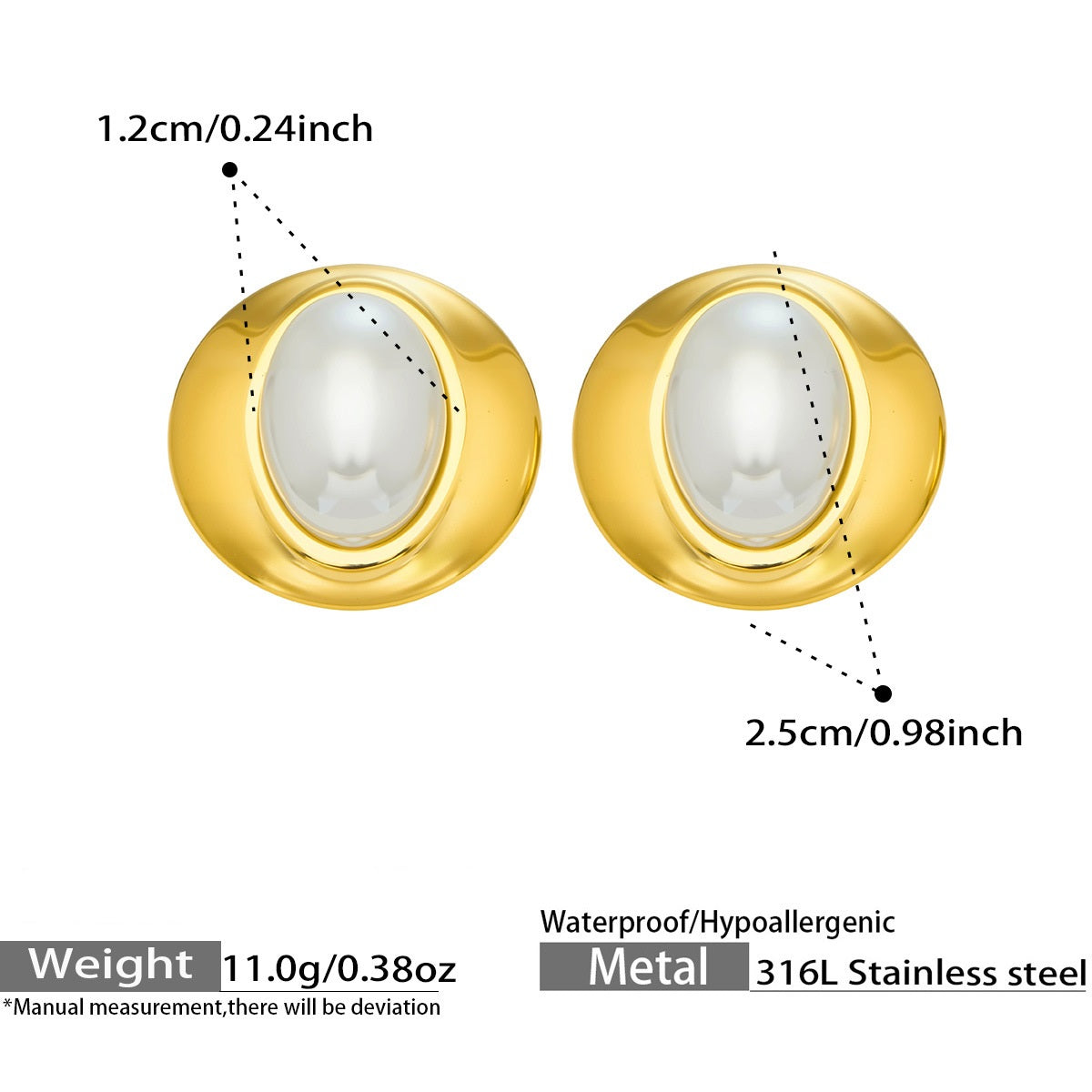Badr Faux Pearl Studs