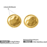 Dinar Hammered Studs