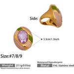 Mughal Cocktail Ring — Amethyst Tone