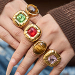 Qahwa Tiger's Eye Ring