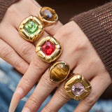 Qahwa Tiger's Eye Ring