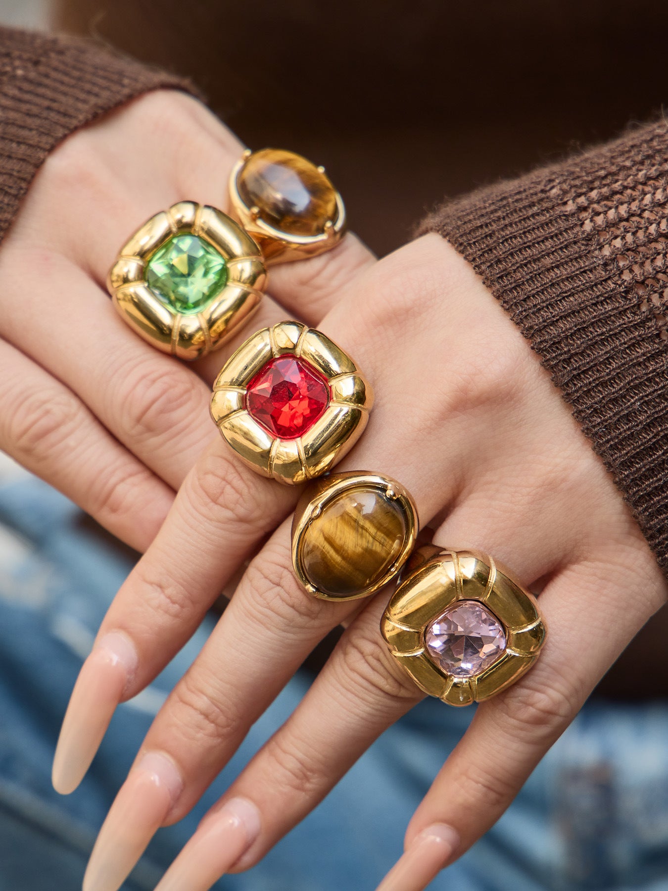 Qahwa Tiger's Eye Ring