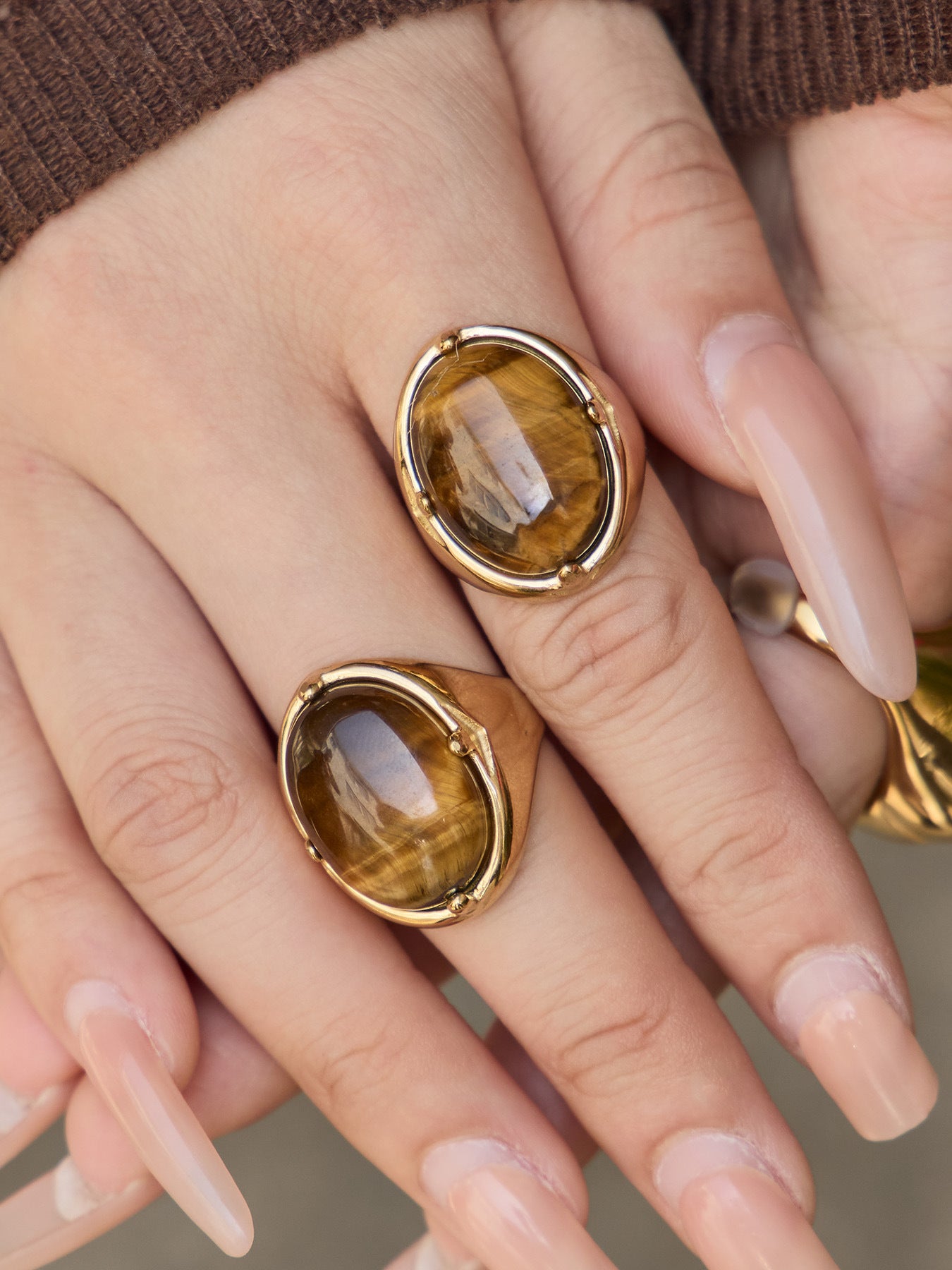 Qahwa Tiger's Eye Ring