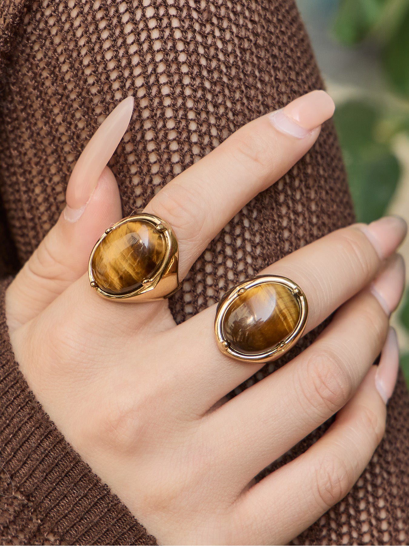 Qahwa Tiger's Eye Ring