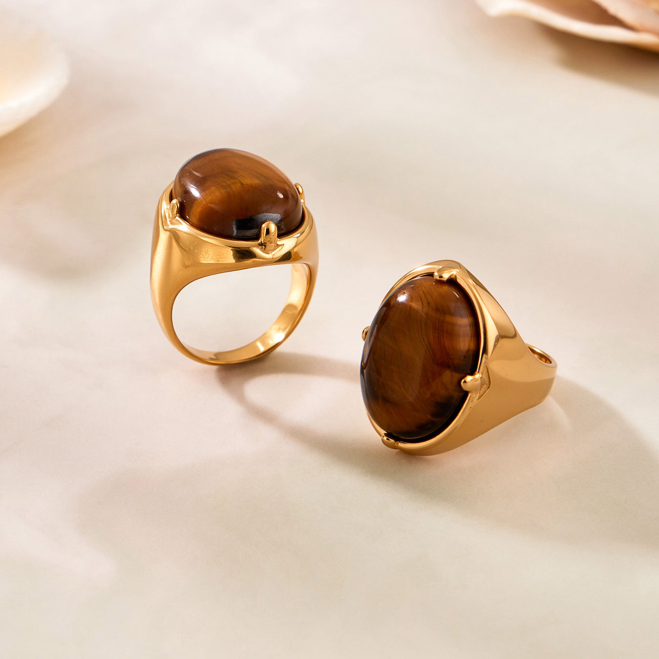 Qahwa Tiger's Eye Ring