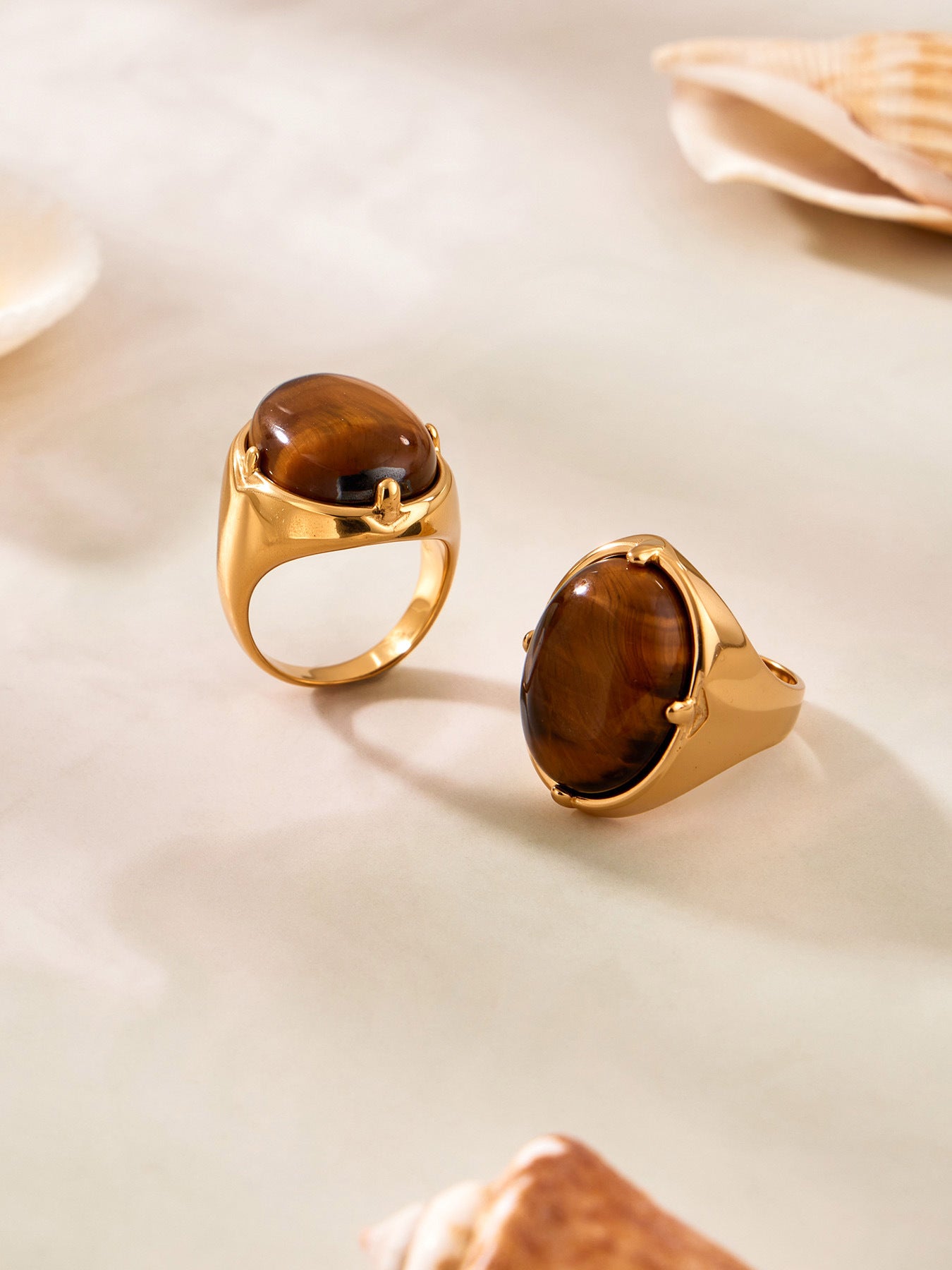 Qahwa Tiger's Eye Ring