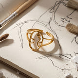 Khayal Line Ring — Gold