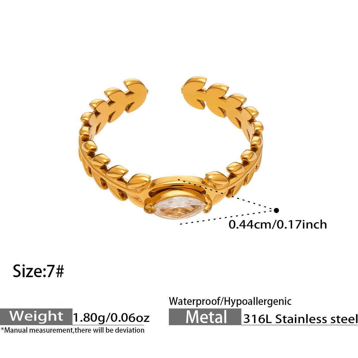 Gajra Adjustable Braided Ring
