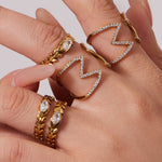 Gajra Adjustable Braided Ring