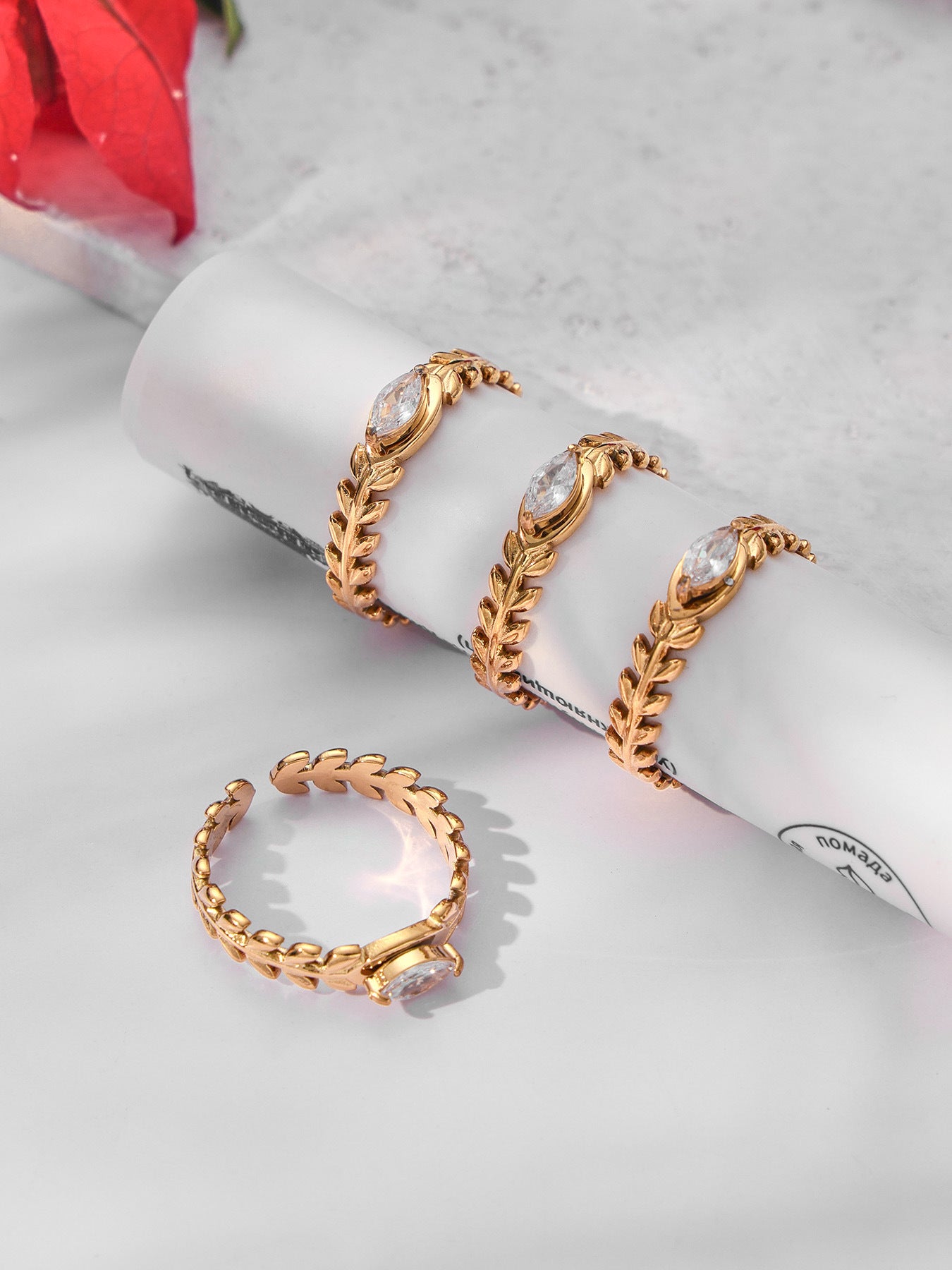 Gajra Adjustable Braided Ring