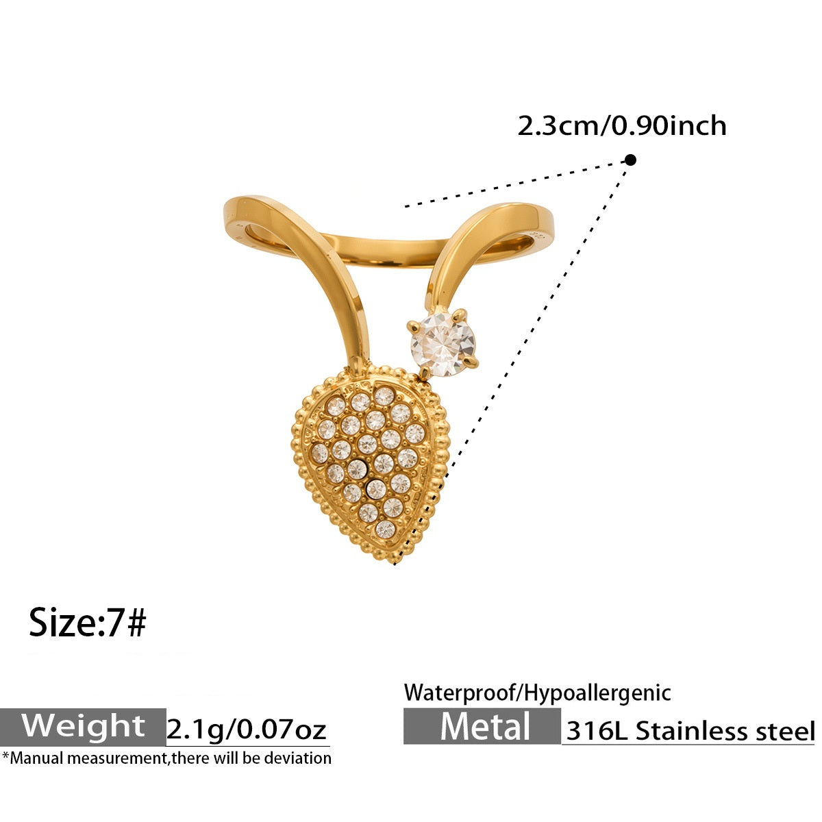 Dil Adjustable Pavé Ring