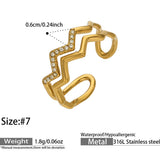 Bijli Adjustable Zigzag Ring
