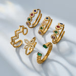 Bijli Adjustable Zigzag Ring