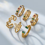 Bijli Adjustable Zigzag Ring