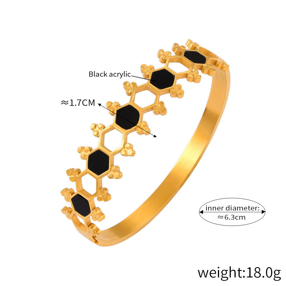 Zellige Onyx Bangle