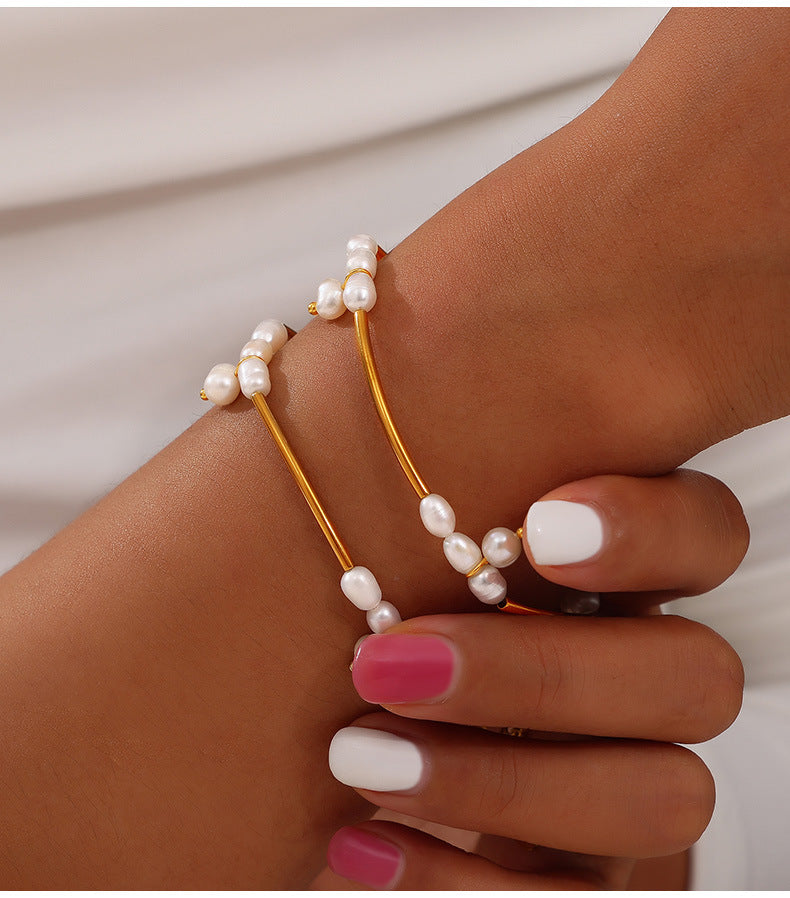 Lulu Double Pearl Bracelet
