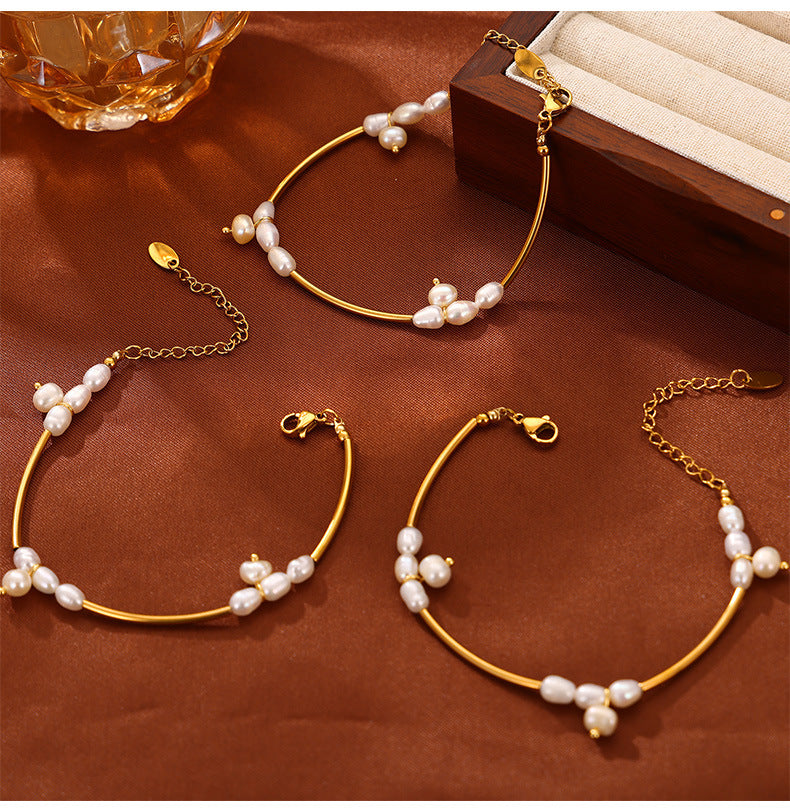 Lulu Double Pearl Bracelet
