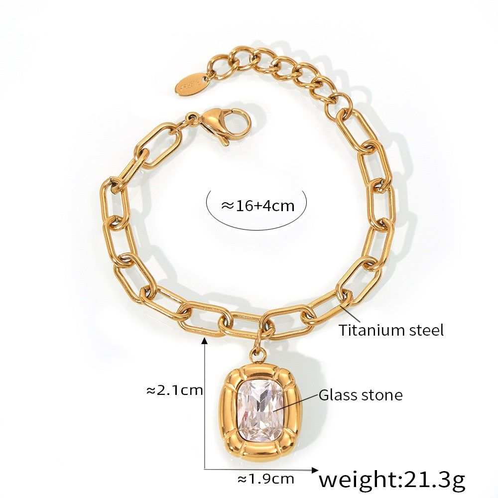 Aina Crystal Charm Bracelet