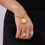 Aina Crystal Charm Bracelet
