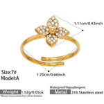 Shalimar Adjustable Quatrefoil Ring