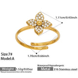 Shalimar Adjustable Quatrefoil Ring