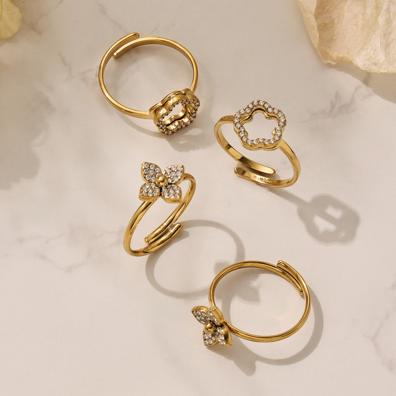 Shalimar Adjustable Quatrefoil Ring