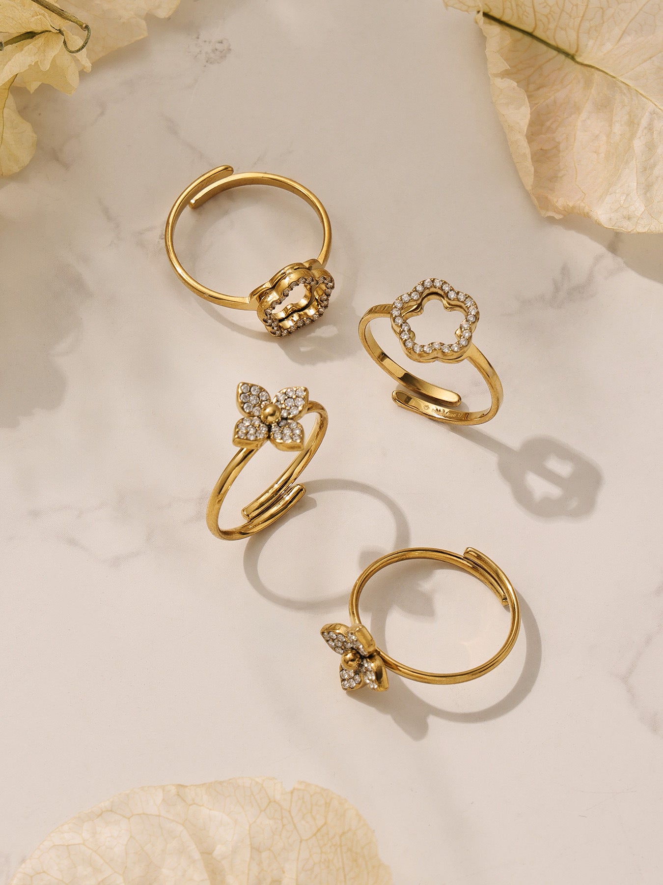 Shalimar Adjustable Quatrefoil Ring