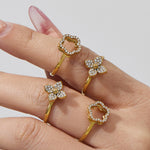 Shalimar Adjustable Quatrefoil Ring