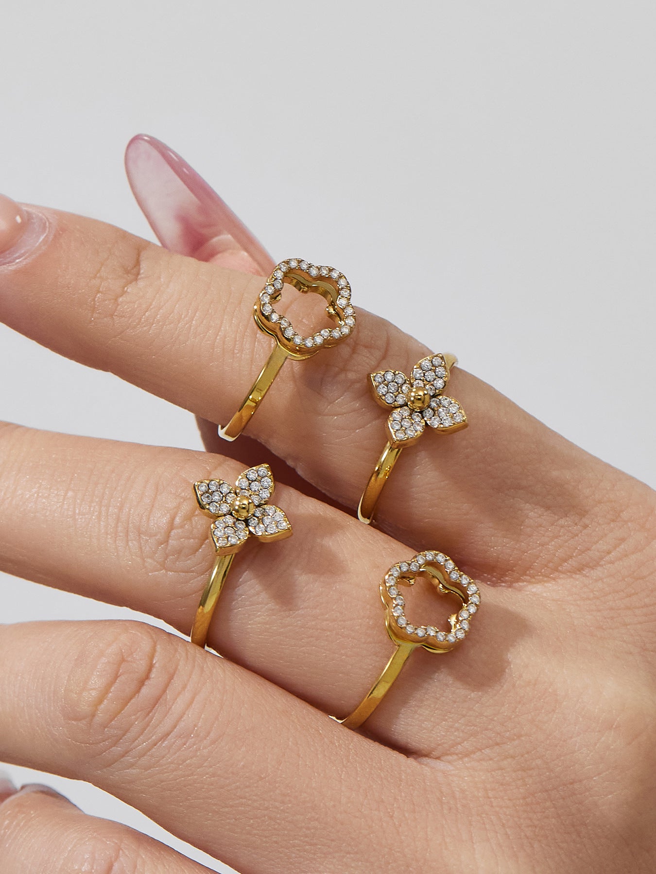 Shalimar Adjustable Quatrefoil Ring