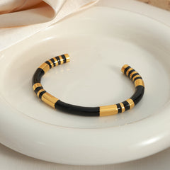 Rang Enamel Cuff — Kohl