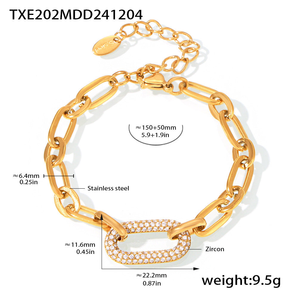Zanjeer Pavé Link Bracelet