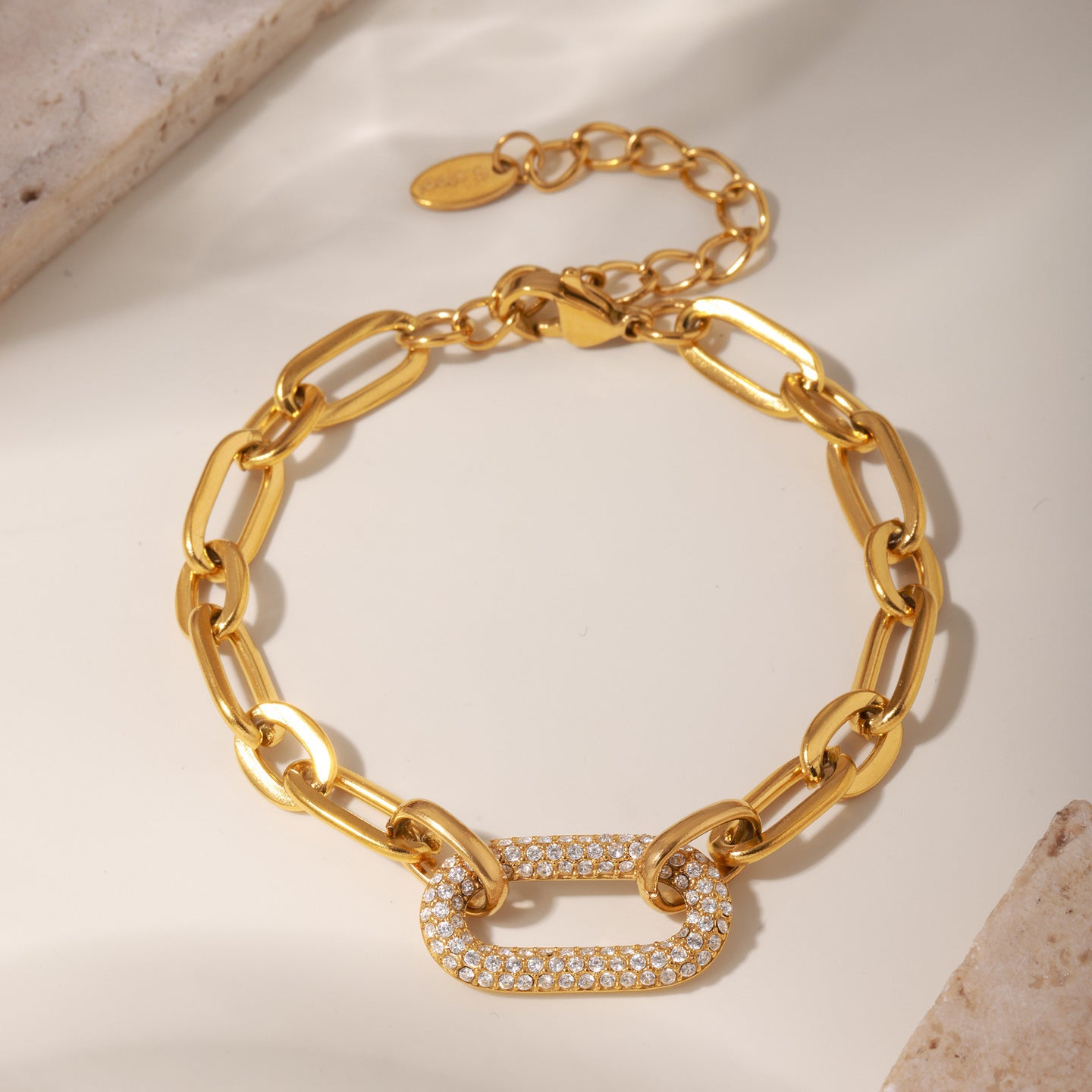 Zanjeer Pavé Link Bracelet