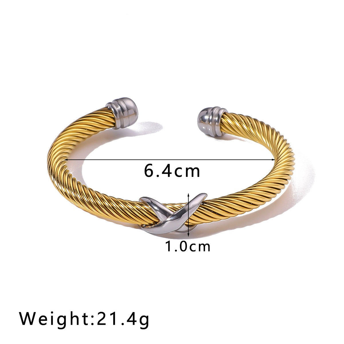 Wasl Cable Cuff — Gold