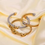 Wasl Cable Cuff — Gold