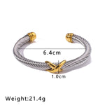 Wasl Cable Cuff — Two-Tone